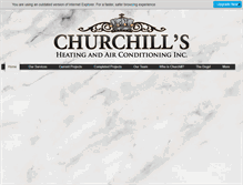 Tablet Screenshot of churchillshvac.com